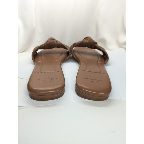 Marc Fisher Marlon Woven Square Flat Sandals 11M Brown Leather Beachy Resort - Picture 5 of 11